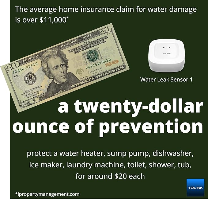 YoLink Water Leak Detector, 1/4 Mile World's Longest Range, Wireless Smart - Image 3