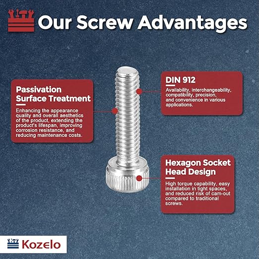 Kozelo 30pcs Socket Head Cap Screws - Image 3