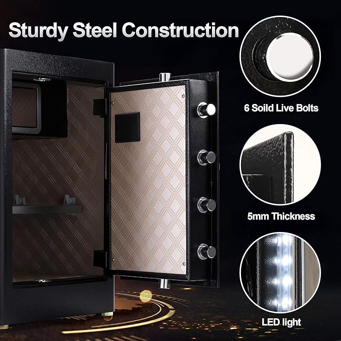 TIGERKING   Large Safe Box, 2.05 Cubic Feet Home Safe - Image 3
