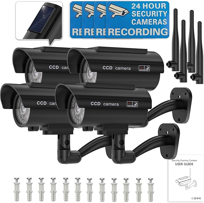 WALI Dummy Fake Camera, Solar Powered Fake Security Camera - Image 9