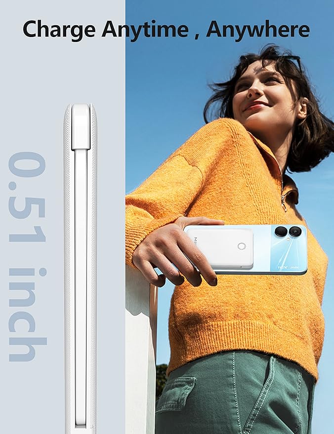 6000mah Ultra Slim Built in Cables Power Bank, Card Size Built in USB C Cords - Image 7