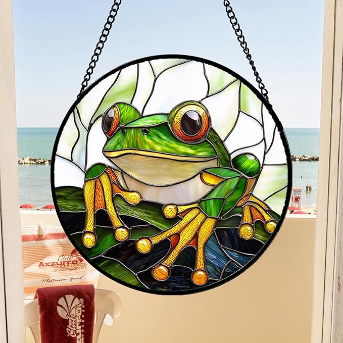 DASTOLL Stained Glass Window Hanging, and Mom 14.9x14.9 in - Image 3