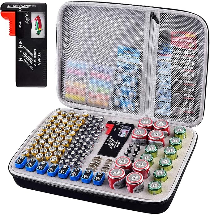 Battery Organizer Storage Holder Case Box by ALKOO