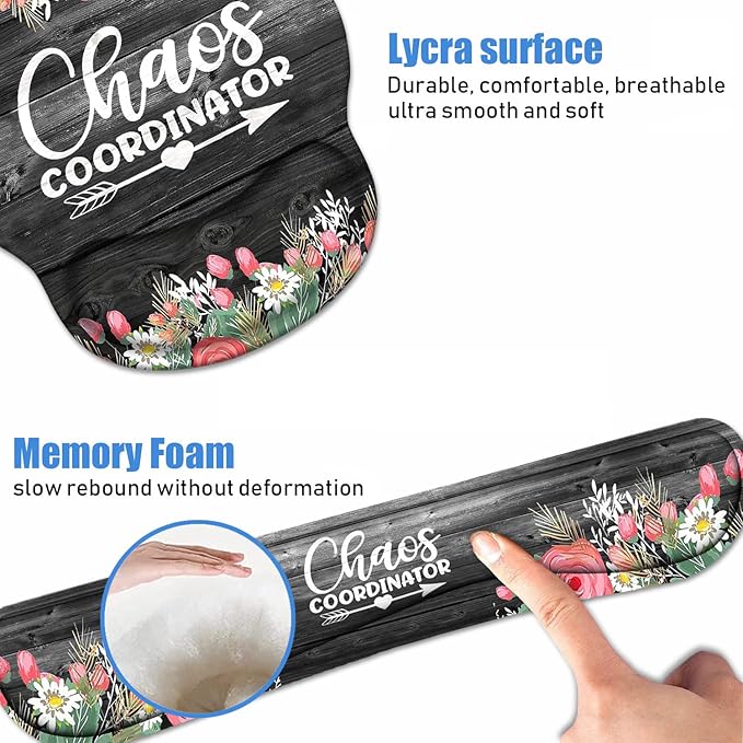 Keyboard Wrist Rest + Mouse Pad Wrist Support Set - Image 5