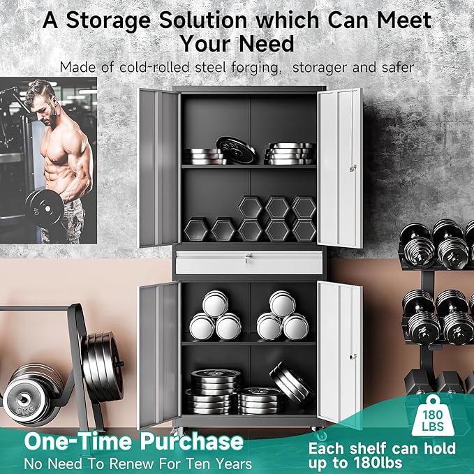Metal Garage Storage Cabinet - Image 8