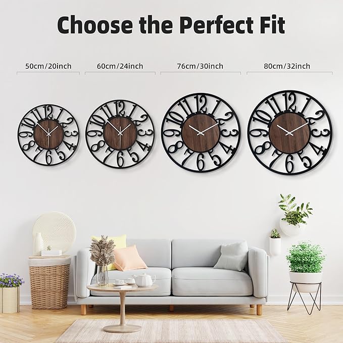Casaformia 30'' Large Silent Wall Clock - Image 3