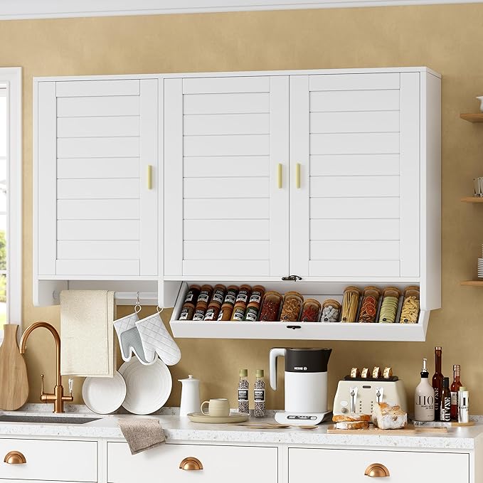 PAKASEPT 44.8" W Kitchen Wall Cabinet, Laundry Room Cabinets - Image 4