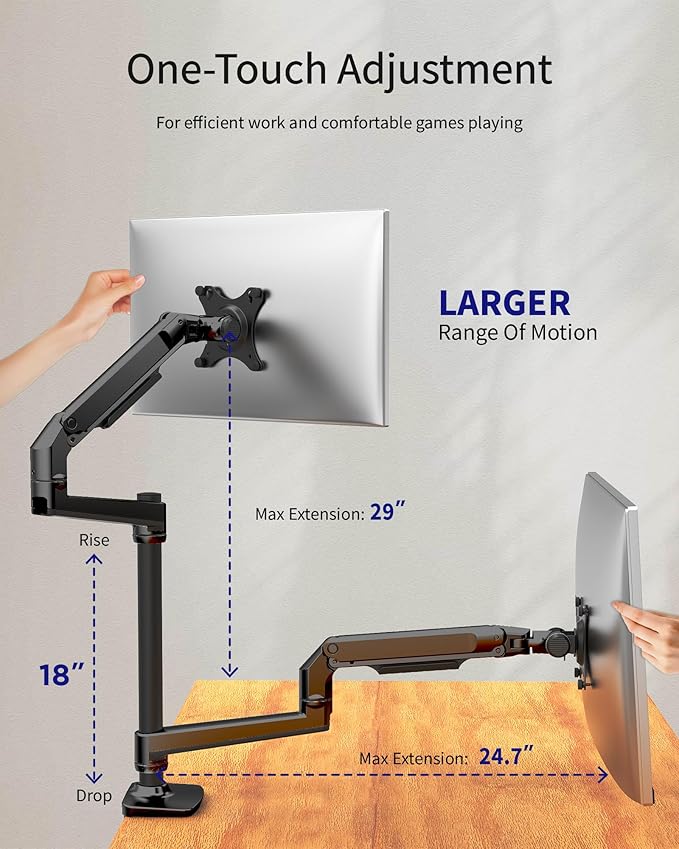 Ergounion Dual Monitor Mount, Holds Screens up to 40 Inches and 25 lbs - Image 5