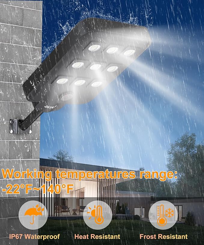 JAYNLT X-10000W Solar Street Lights Outdoor, Ultra-Large 6500K Commercial - Image 7