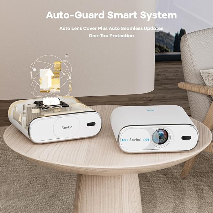 Projector-4K Built-in Google TV|2000 ANSI|Auto Lens Cap&4D Keystone|Auto - Image 7