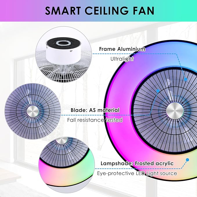 HUMHOLD 24" Bladeless Ceiling Fans - Image 6