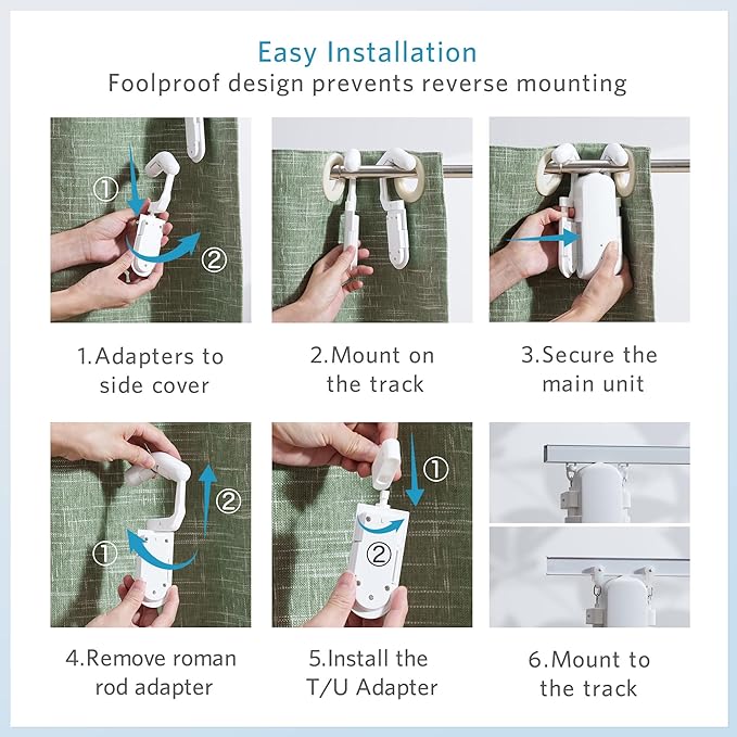 Tripvyantic Automatic Curtain Opener Smart Electric: Remote Control Motorized - Image 2