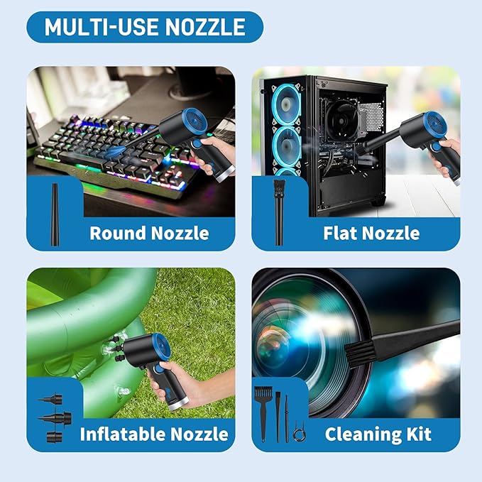 ATEngeus Compressed Air Duster, Electric Air Duster, Cordless Air Duster - Image 6