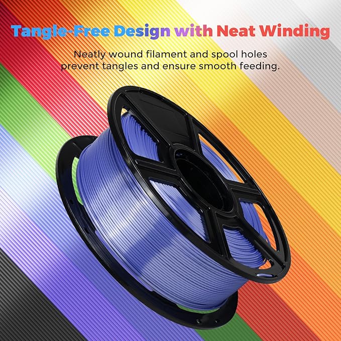 FLASHFORGE Silk PLA Filament 1.75mm Violet, 3D Printer Filament 1kg Spool - Image 6