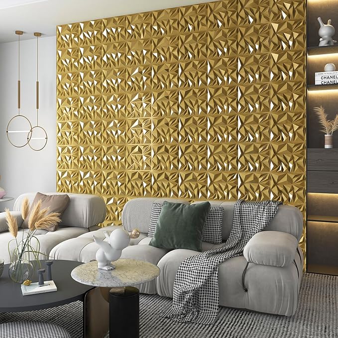 Art3d 33-Pack 3D Wall Panels for Interior Wall Decor, Diamond Textured Feature - Image 8