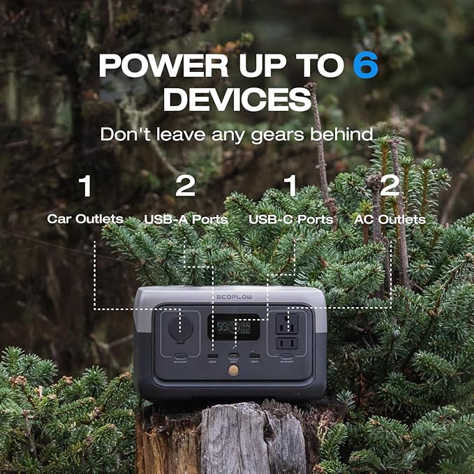 EF ECOFLOW Portable Power Station RIVER 2, 256Wh LiFePO4 Battery/ 1 Hour Fast - Image 5