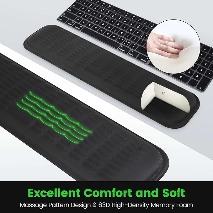 MEKASS Keyboard Wrist Rest, Soft Memory Foam Wrist Support - Image 4