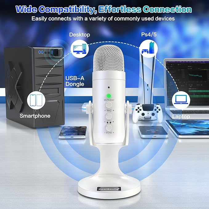 ZealSound Wireless Microphone, USB Mic - Image 2