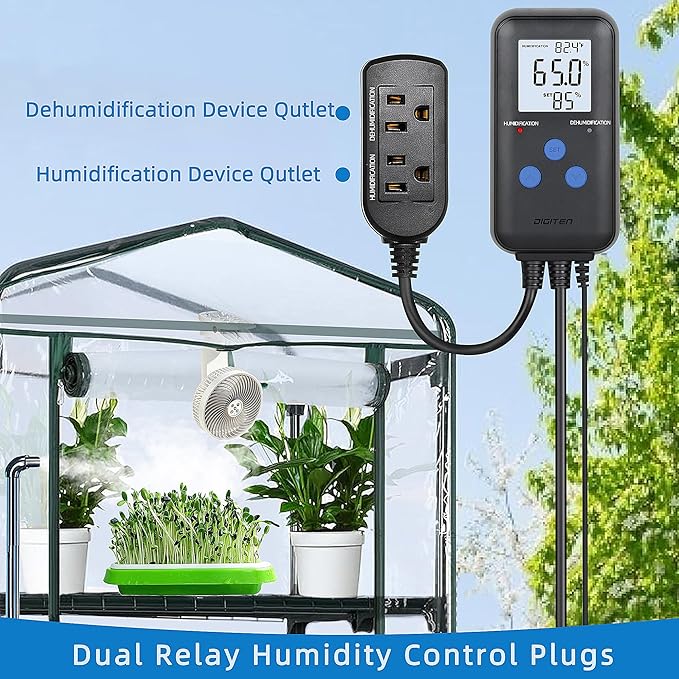 Digital Humidity Controller, Pre-Wired Humidity Controlled Dual Stage Outlets - Image 5