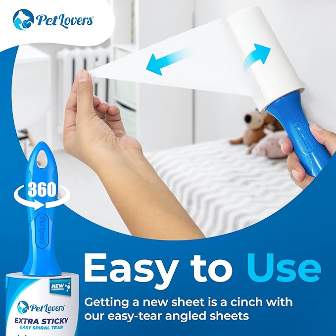 PetLovers Extra Sticky Lint Roller Mega Value Set 720 Sheets - Image 5