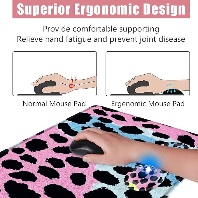 BFUKVOU Large Keyboard Mouse Pad Set, Extended Mouse Pad+Keyboard Wrist Rest - Image 5