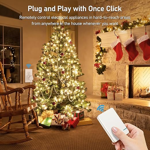 Thinkbee Remote Control Outlet Plug, 15A /1500W 600ft RF Range Wireless Light - Image 4