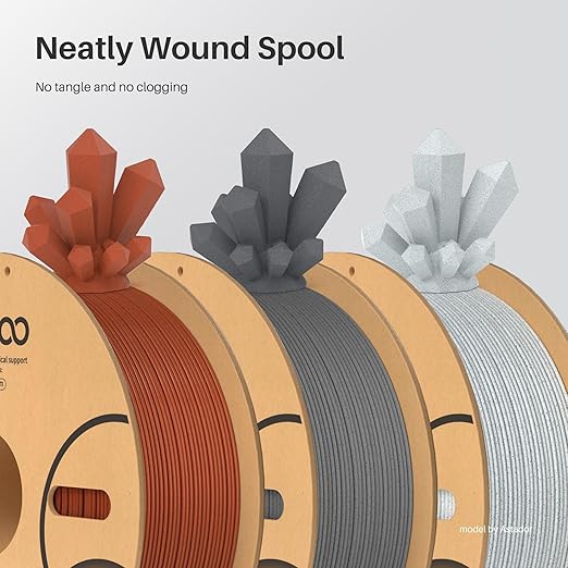 ELEGOO PLA Filament 1.75mm Marble Brick Red 1KG, Rock Stone 3D Printer Filament - Image 3