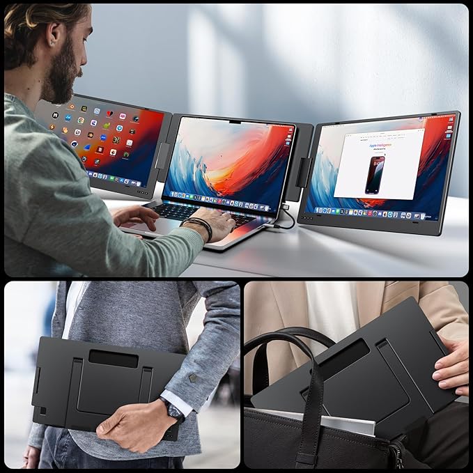 KYY 15.6" Laptop Screen Extender, 1080P FHD IPS Portable Monitor, One Cable - Image 7