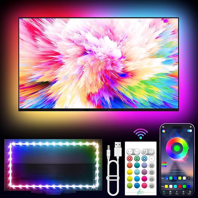 KANTUTOE LED Lights for TV, 16.4ft TV LED Backlight for 45-75in, RGB TV by KANTUTOE