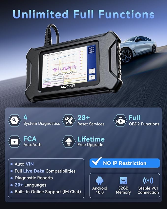 MUCAR CS90 OBD2 Scanner Diagnostic Tool - Image 2