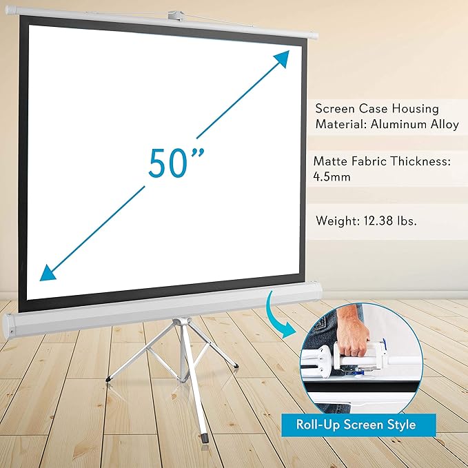 Pyle 50 Inch Portable Projector Screen - Image 6