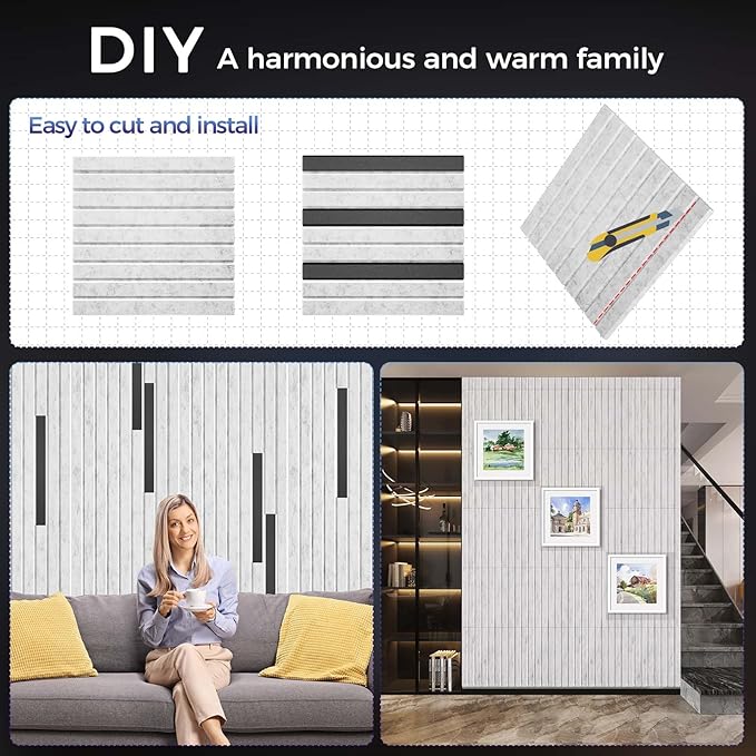 BSHEAD 12 Pack Large Soundproof Wall Panels, 15.7 x 15.7 x 0.47 in Sound Proof - Image 4