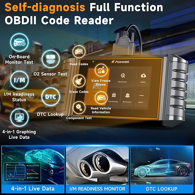2025 FOXWELL NT716 OBD2 Scanner Bidirectional Control 9+ Resets Scan Tool ABS - Image 5