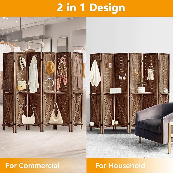 Aleesing 6 Panel Pegboard Display - Image 8