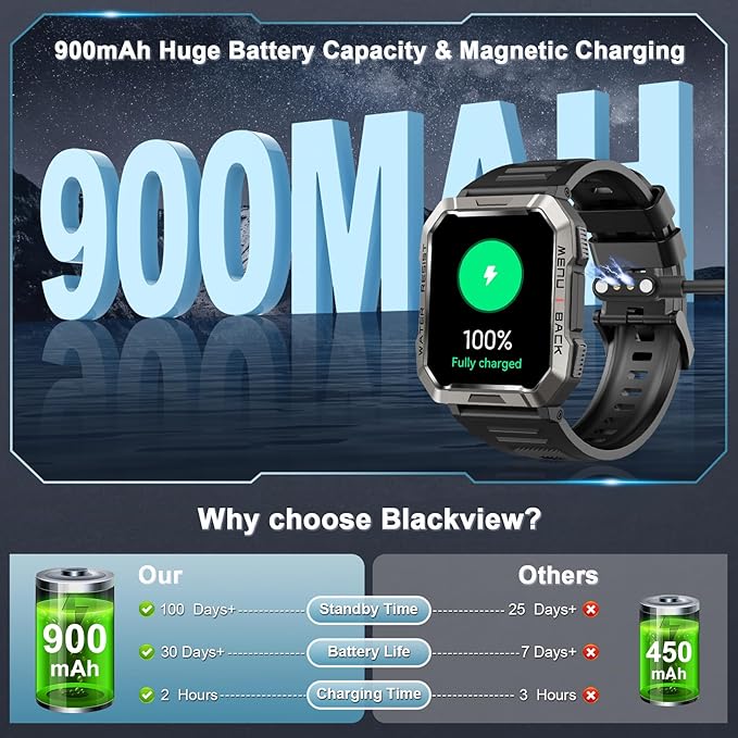 Military Smart Watch for Men, Outdoor Sports Smartwatch - Image 3