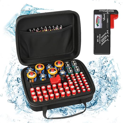 Arkeiliy Battery Organizer, Battery Organizer Storage Case by Arkeiliy