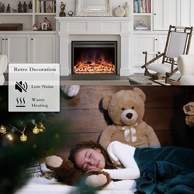 Electric Fireplace, Recessed Fireplace Heater - Image 5