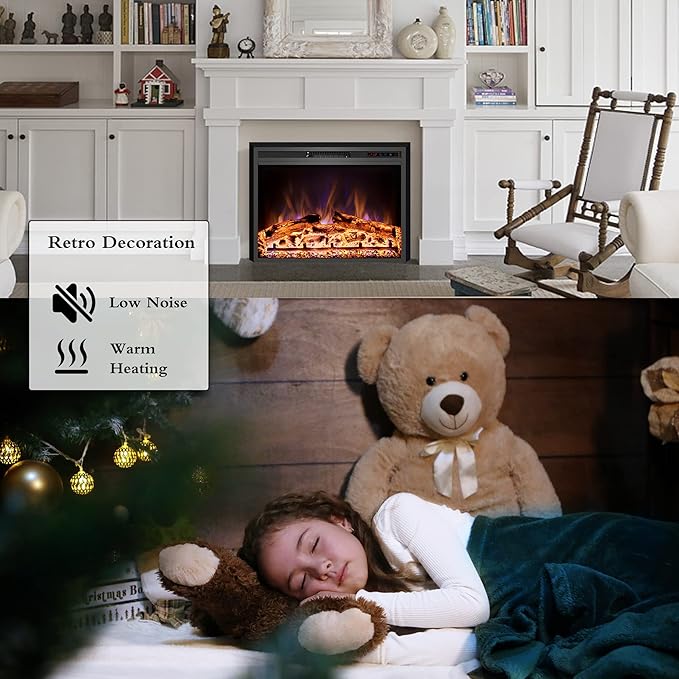 Electric Fireplace, Recessed Fireplace Heater - Image 5