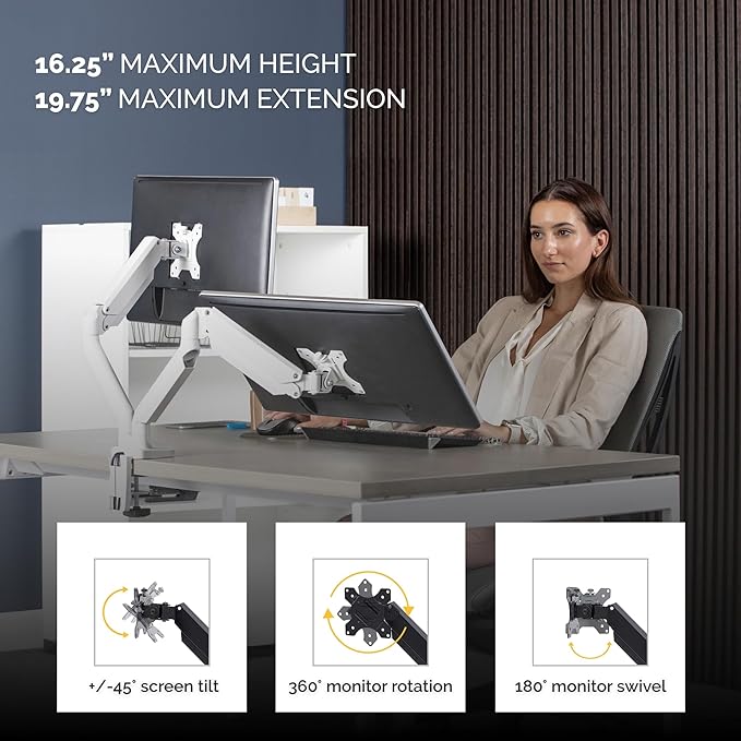 Fellowes Platinum Series Dual Monitor Arm - Image 3