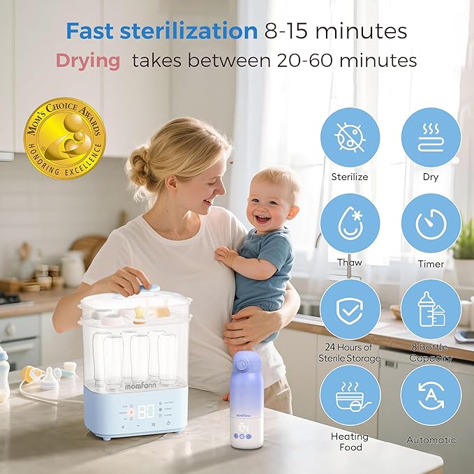 Bottle Sterilizer and Dryer, All-in-One Electric Steam Sterilizer Bottle - Image 4