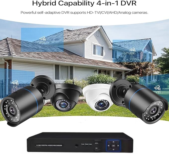 3000TVL Home Security System Surveillance DVR Camera Kits, 4K NVR - Image 4