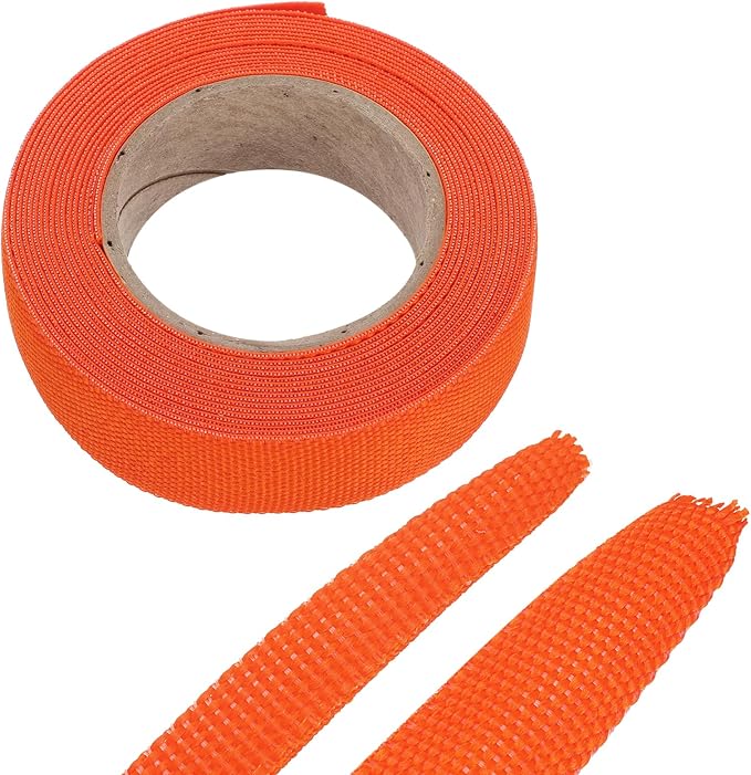 MECCANIXITY Braided Cable Sleeves Heat Shrinkable Fabric Sleeving, 5/8" 16ft by MECCANIXITY