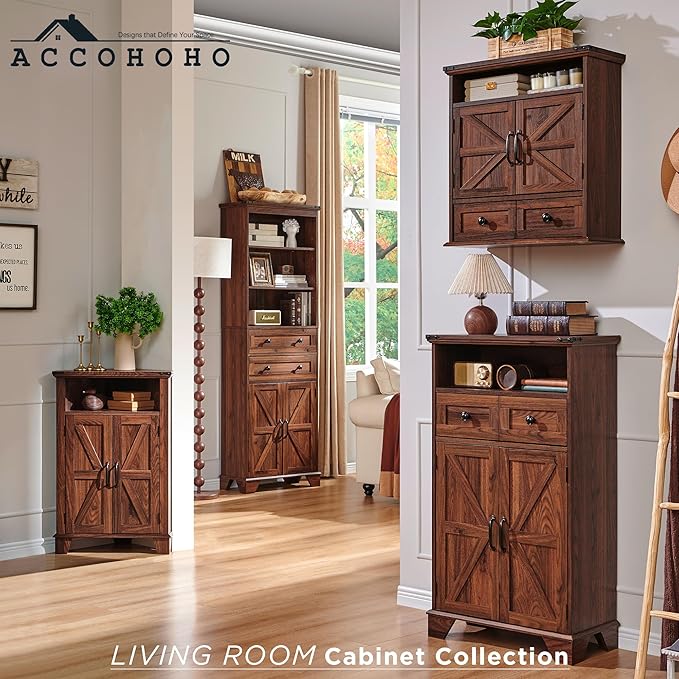 ACCOHOHO Bathroom Wall Cabinet, Farmhouse Medicine Cabinet, Adjustable Shelf - Image 7