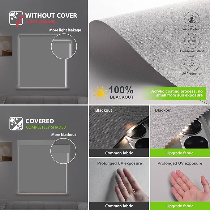 ZSTARR Motorized Smart Blind for Window, Automatic Blackout Roller Shade - Image 5