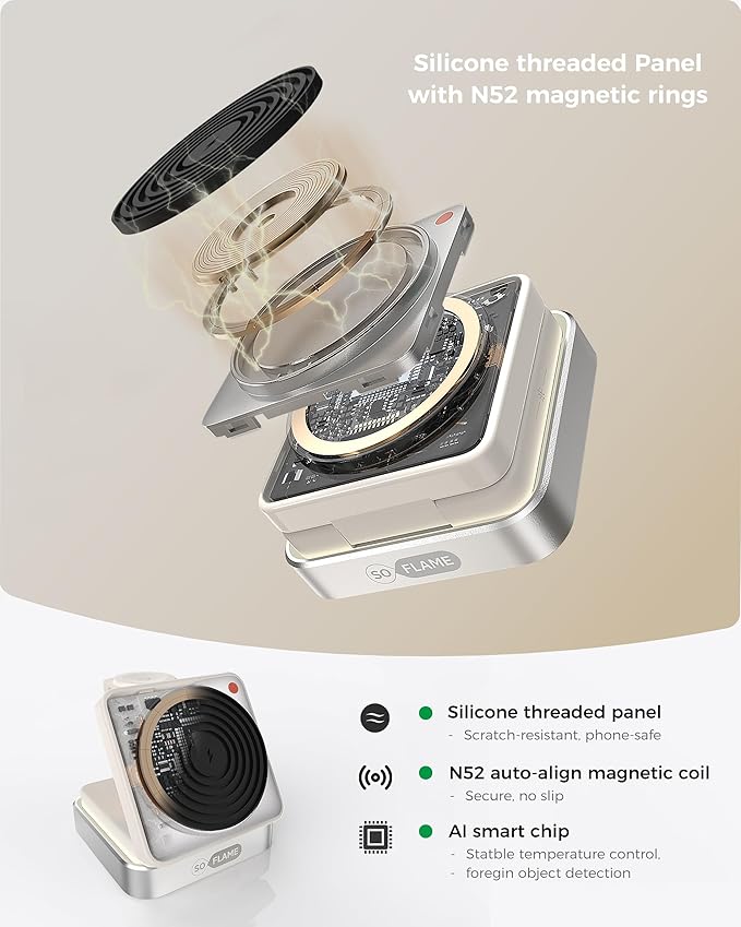 SoFlame 3 in 1 Magnetic Wireless Charging Station - Image 6