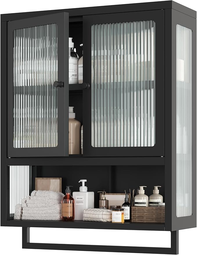 Bathroom Wall Cabinet, Over The Toilet Space Saver Storage Cabinet, Medicine by Qiaoxuan