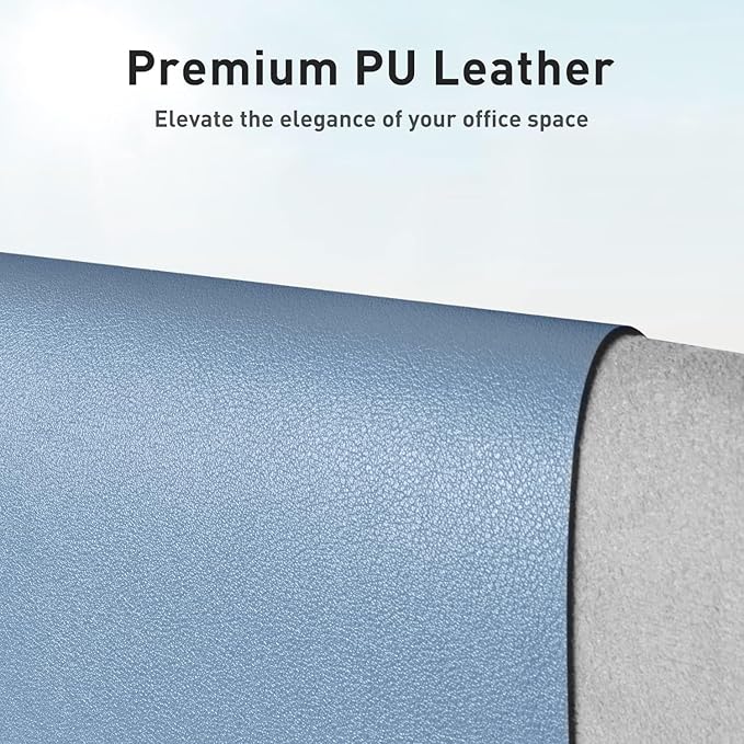 Aothia Leather Desk Pad Protector, Office Mat, Large Mouse Pad, Non-Slip PU - Image 2
