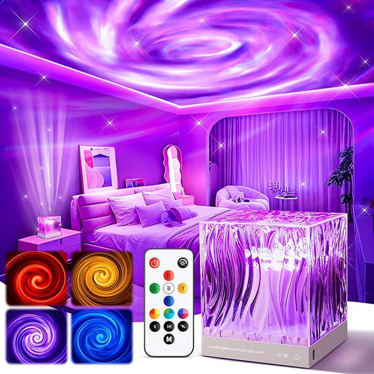 Space Projector for Bedroom, 18 Colors Hologram Cube Galaxy Projector for by Mubarek