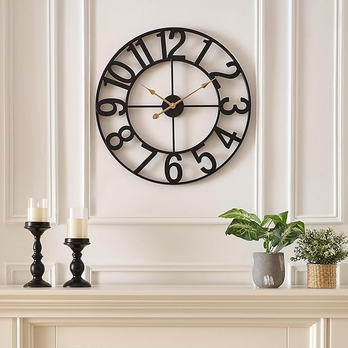 Alarmore Wall Clocks for Living Room Decor, Silent Wall Clock Battery Operated - Image 2