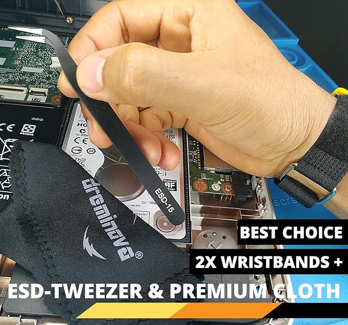 Safe ESD Anti Static Wrist Strap Band Long Earthing Wristband Grounding Bracelet - Image 6
